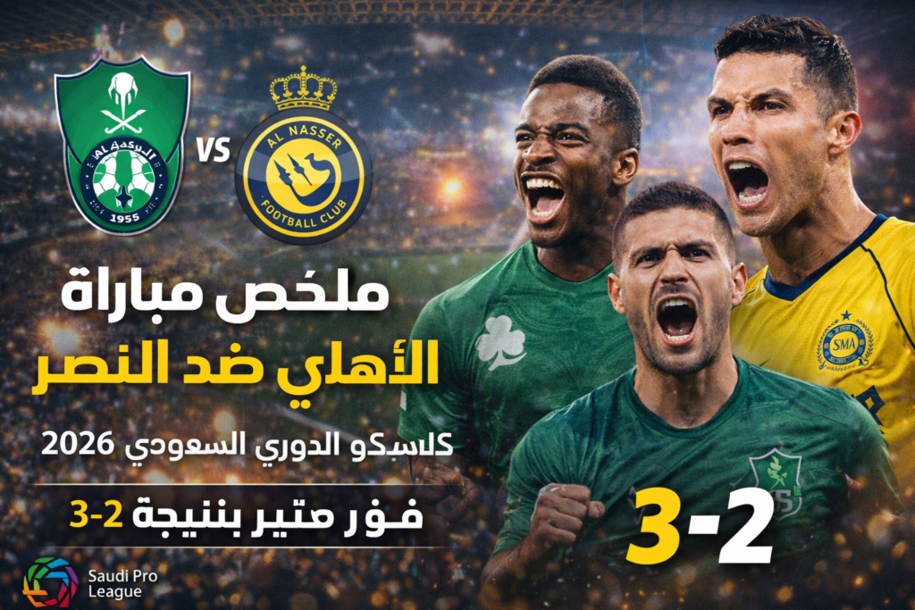 ملخص وتحليل مباراة الأهلي ضد النصر – كلاسيكو الدوري السعودي 2026